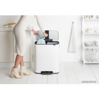 Система сортировки мусора Brabantia Bo Pedal Bin 2 x 30 л (белый)