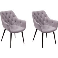 Стул с подлокотниками Ваш день Archi Barkhat 04 (светло-серый, 2шт)