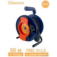 Удлинитель на катушке Glanzen EC-50-003