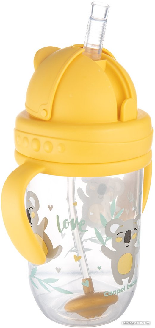 Поильник Canpol babies Exotic Animals 56/606 (желтый, 270 мл)