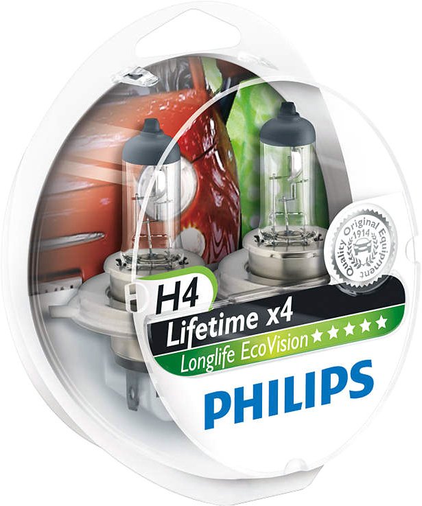 

Галогенная лампа Philips H4 LongLife EcoVision 2шт [12342LLECOS2]