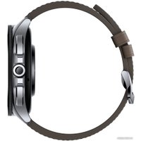 Умные часы Xiaomi Watch 2 Pro LTE (серебристый, с коричневым кожаным ремешком, международная версия)