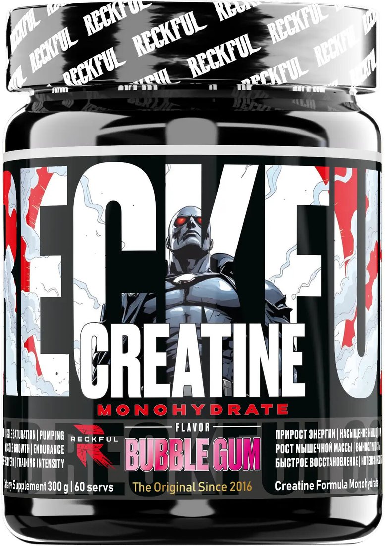 Моногидрат креатина Reckful Creatine Monohydrate (жвачка, 300г)