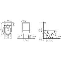Унитаз напольный Vitra Zentrum 9824B003-7219 (с сиденьем)