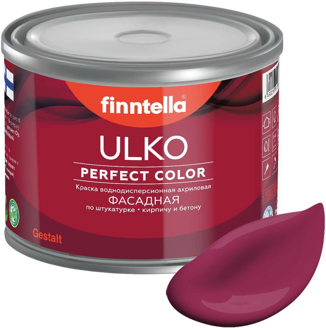 

Краска Finntella Ulko Kirsikka F-05-1-9-FL126 9 л (светлая вишня)