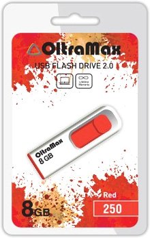 USB Flash OltraMax 250 8GB (красный) [OM-8GB-250-Red]