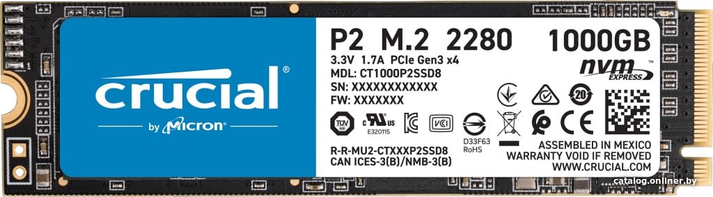 SSD Crucial P2 1TB CT1000P2SSD8