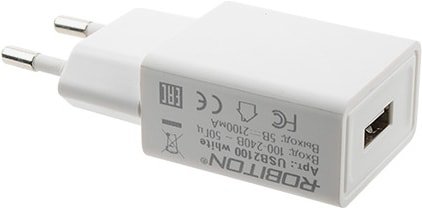 

Сетевое зарядное Robiton USB2100 (белый)