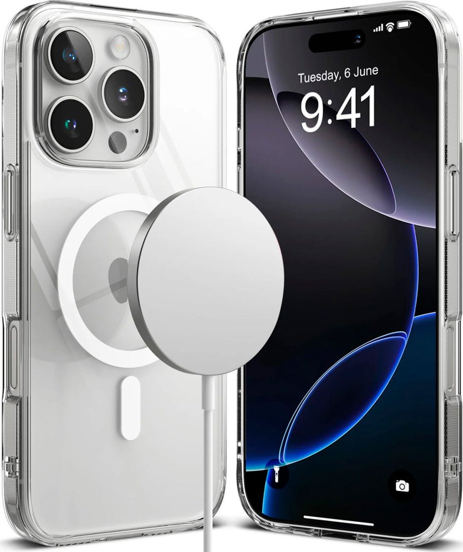 

Чехол для телефона Ringke Fusion Magnetic Magsafe для iPhone 16 Pro Clear