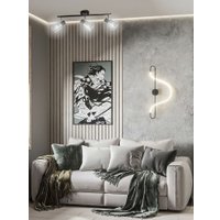 Припотолочная люстра Aitin Pro НПБ 02-3x40-102 1434/3 (черный/хром)