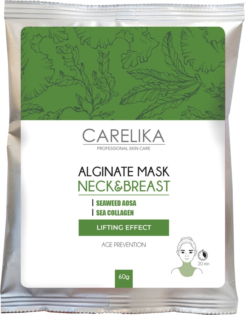 

Carelika Маска для лица альгинатная Alginate Mask Neck&Breast для шеи и области деколье (60 г)
