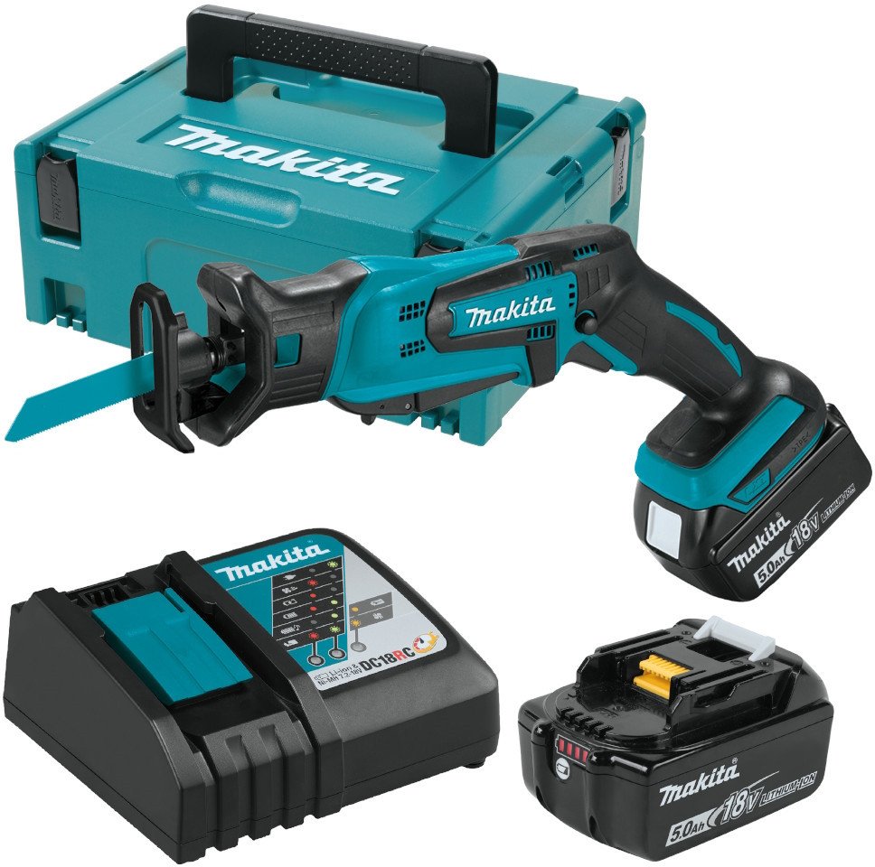 Сабельная пила Makita DJR183RTJ (с 2-мя АКБ)