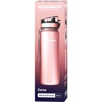 Бутылка для воды АКВАФОР Сити 500 мл (светло-розовый)