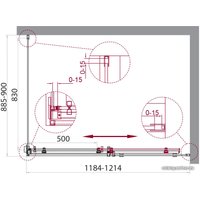 Душевой уголок BelBagno ACQUA-AH-1-120/90-C-NERO