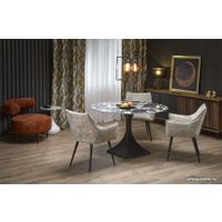 Кухонный стол Halmar Manuel 120/77 (черный мрамор/черный) в Пинске