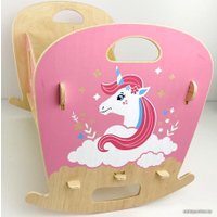 Аксессуары для кукольного домика Woody Кроватка-качалка Единорог 02758