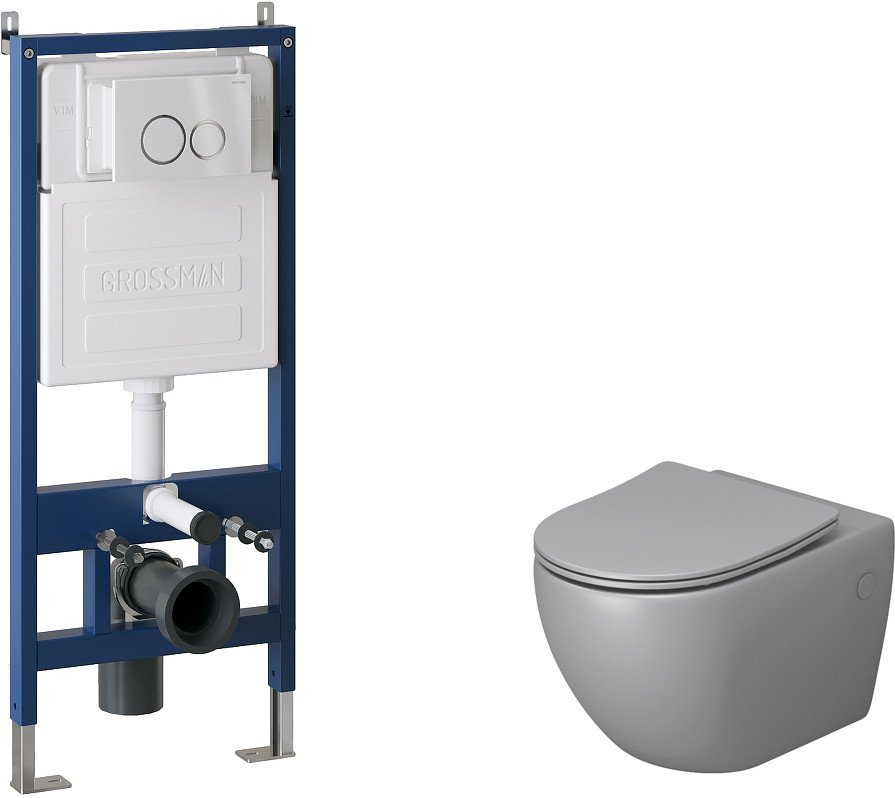 

Унитаз подвесной Grossman GR-4411GLMS+900.K31.01.000+700.K31.01.000.000