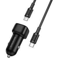 Автомобильное зарядное Borofone BZ34A USB Type-C (черный) в Бресте