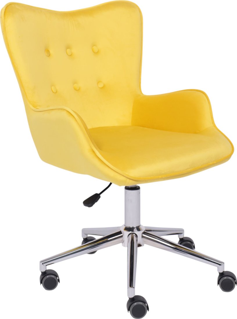

Офисное кресло AksHome Bella (велюр желтый)