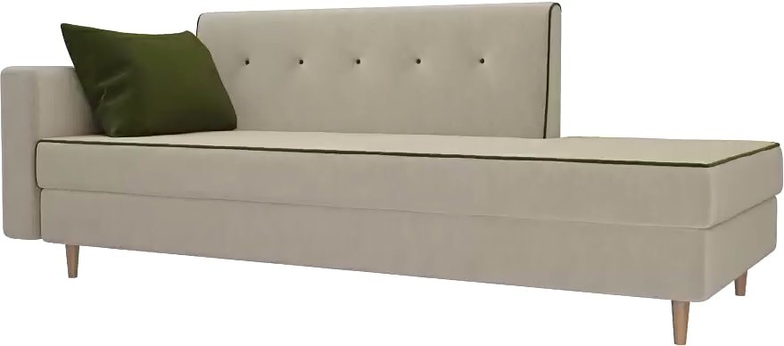 

Тахта Лига диванов Селена 105225 (левый, микровельвет, бежевый/зеленый)