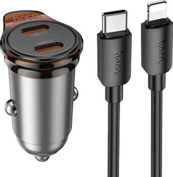 Автомобильное зарядное Hoco NZ16B Lightning