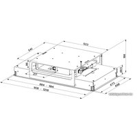 Кухонная вытяжка Faber High-Light BK Matt A91 350.0565.191