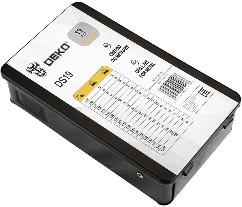 

Набор сверл Deko DS19 (19 предметов)