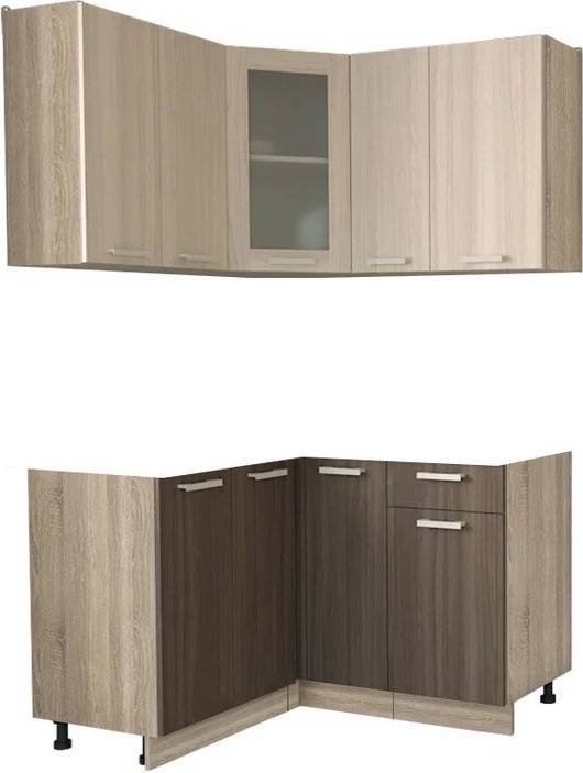 

Готовая кухня Интерлиния Мила 12x13 без столешницы (шимо светлый/шимо темный)