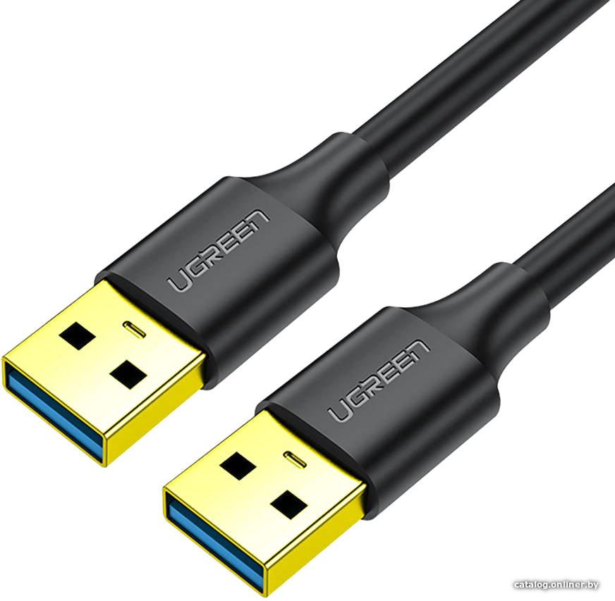 Кабель Ugreen US128 90576 USB Type-A - USB Type-A (3 м, черный)