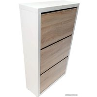 Тумба для обуви Анрат Элана 3.70 белый/дуб сонома