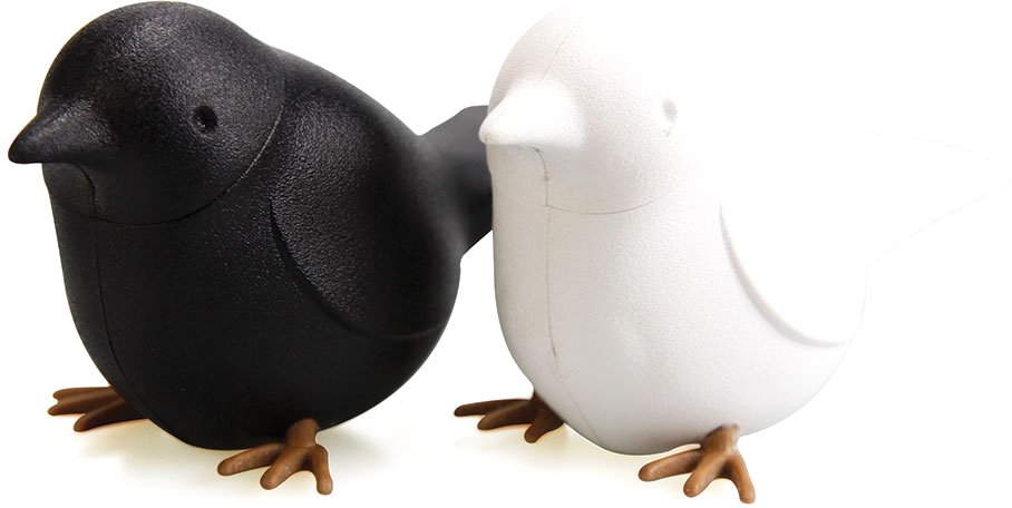 

Перечница и солонка Qualy Sparrow QL10232-BK-WH