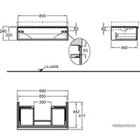  Keramag Тумба под умывальник iCon 840290000 (белый глянец)