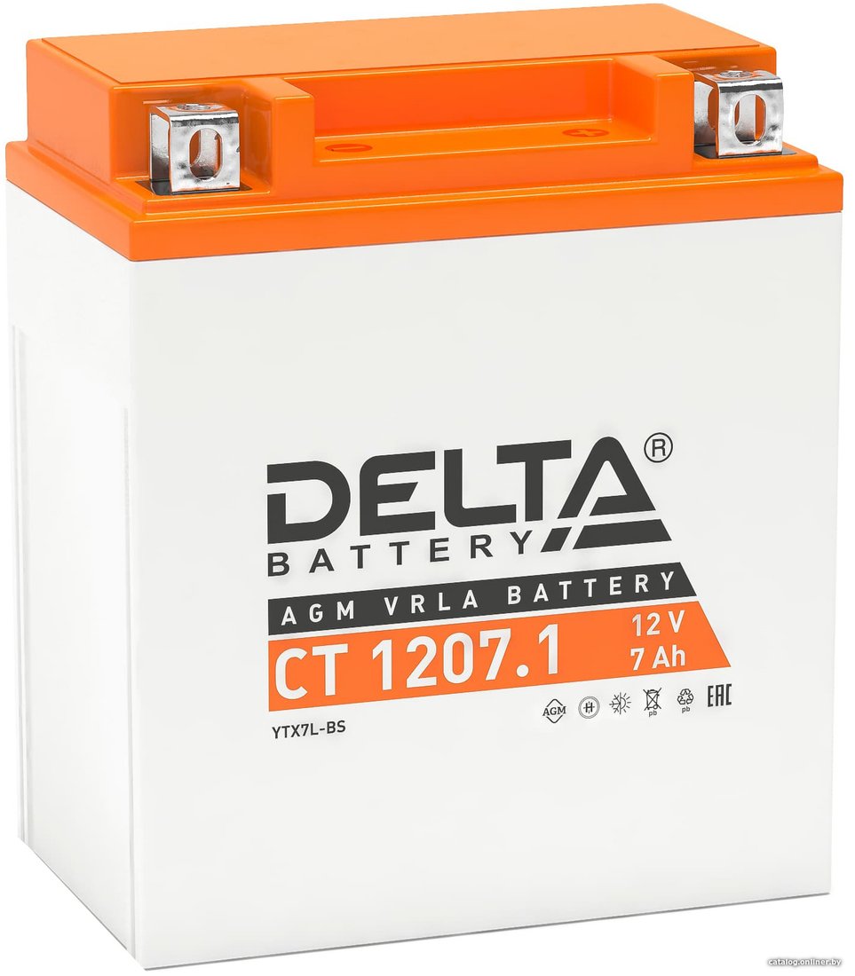 Мотоциклетный аккумулятор Delta CT 1207.1 (7 А·ч)