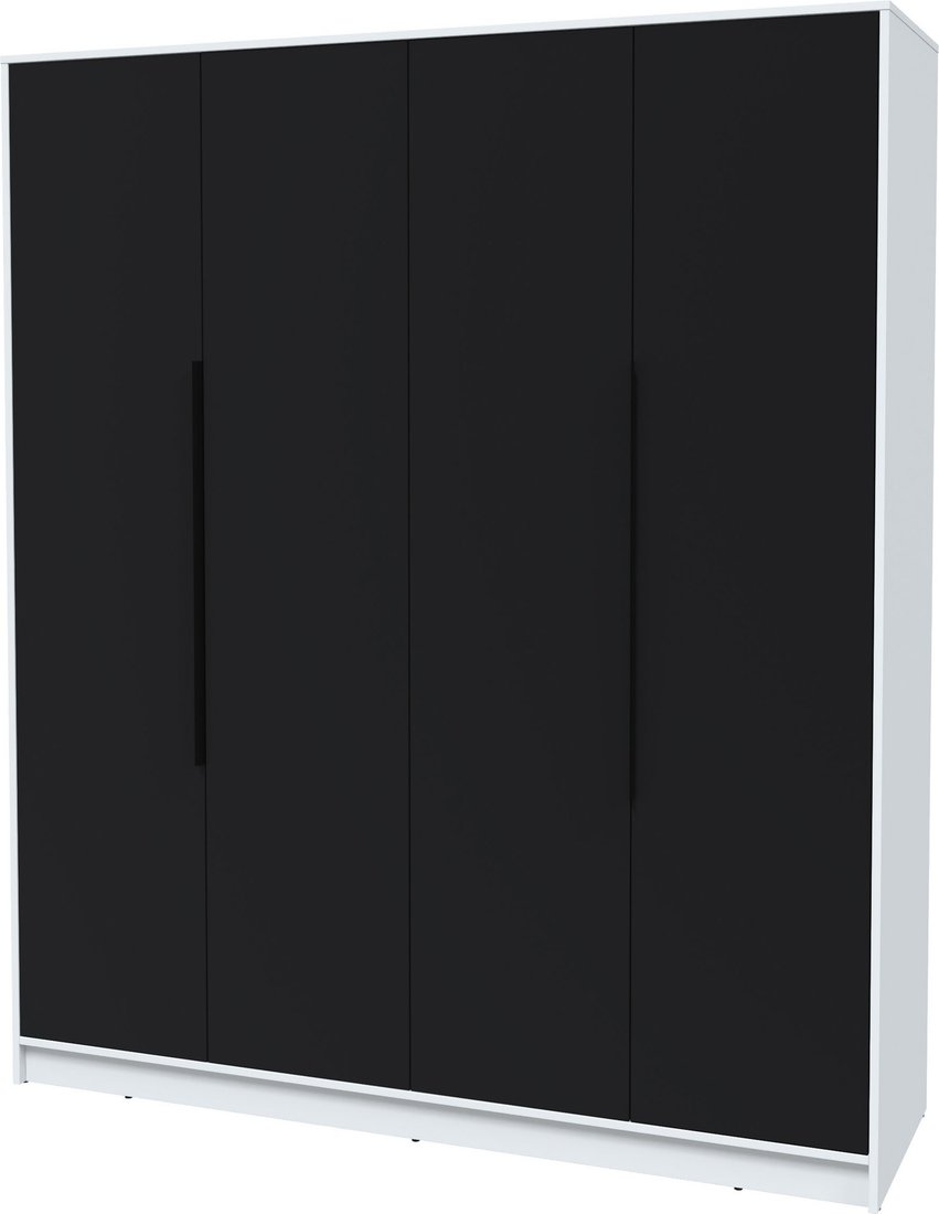 

Шкаф распашной Интерлиния Концепт КТ-Ш4 (черный/белый платинум)