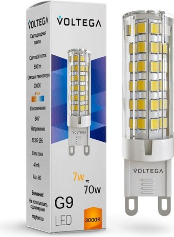 Светодиодная лампочка Voltega Simple Capsule 7W 3000K G9 7187