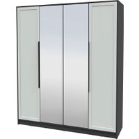 Шкаф распашной Интерлиния Концепт Тренд КТ-Ш4(з) (антрацит/грей)