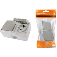 Розетка TDM Electric Вуокса + блок выключатель SQ1803-0010 (белый)