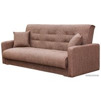 Диван Луховицкая Мебельная Фабрика Лондон 2 (коричневый с двумя подушками)