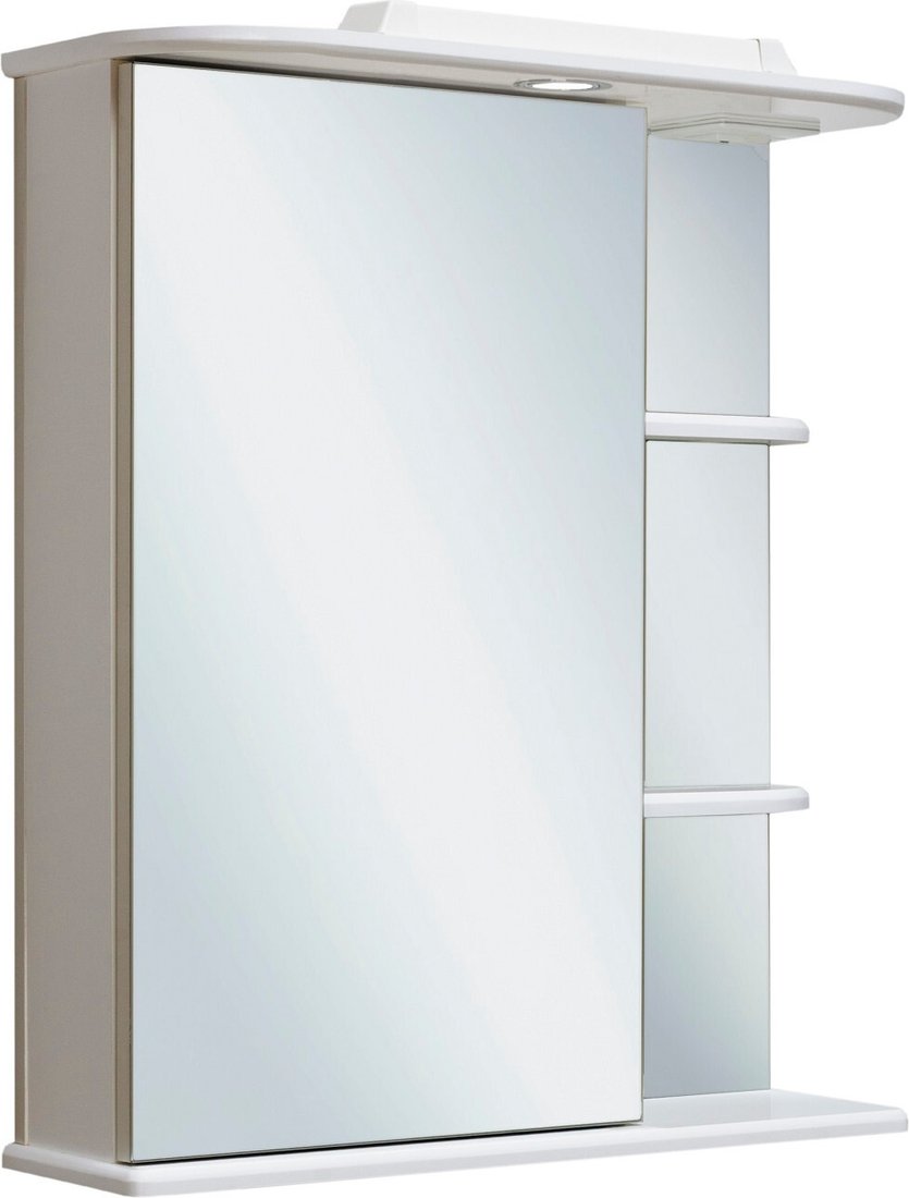 

Runo Шкаф с зеркалом для ванной Магнолия 50 левый