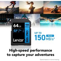 Карта памяти Lexar High-Performance 800x Pro SDXC LSD0800P064G-BNNNG 64GB