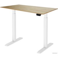 Стол для работы стоя ErgoSmart Electric Desk Prime 1200х650х18 мм (дуб натуральный/белый)