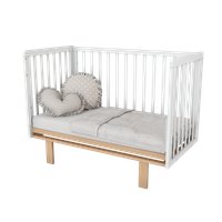 Классическая детская кроватка Incanto PAPI с автоспинкой и маятником KR-0176/60 (белый/бук)