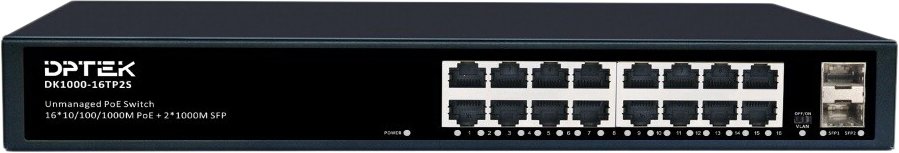 

Неуправляемый коммутатор DPTEK DK1000-16TP2S