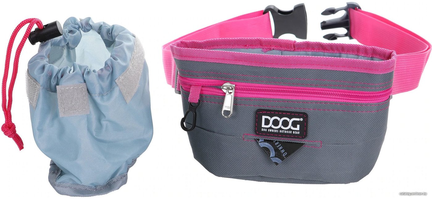 сумка для дрессуры Doog Medium TP02b (серый/розовый)