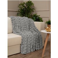 Плед Buenas Noches Мягкий мех Черепица 220x240 94433 (серый)