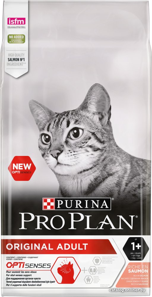 Сухой корм для кошек Pro Plan Original Adult OptiSenses с лососем 10 кг