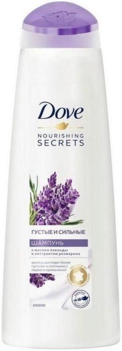 

Шампунь Dove Nourishing Secrets густые и сильные лаванда и розмарин 380 мл