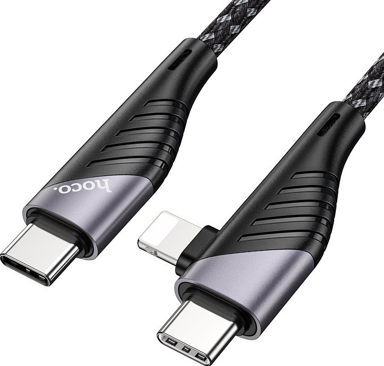 

Кабель Hoco U95 Freeway PD USB Type-C - USB Type-C/Lightning (1.2 м, черный)
