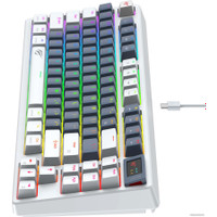 Клавиатура Havit Gamenote KB884L RGB (белый, Content Red)