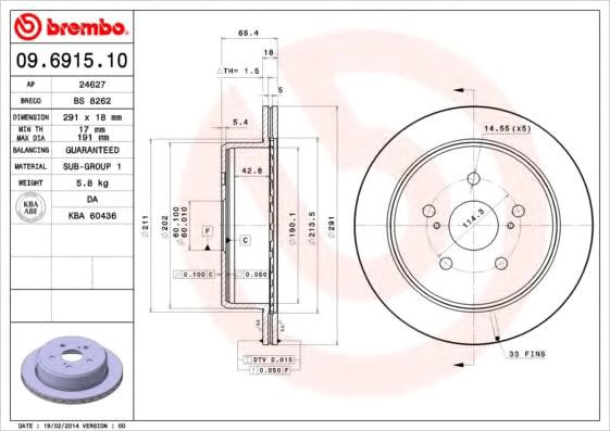 

Brembo 09691510